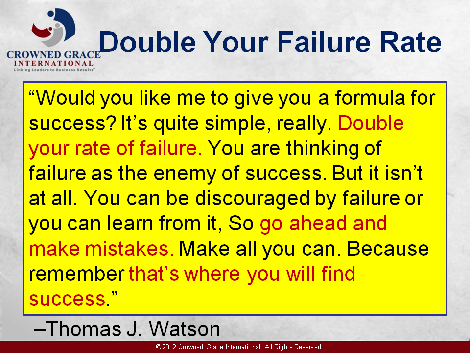 Double Your Failure Rate